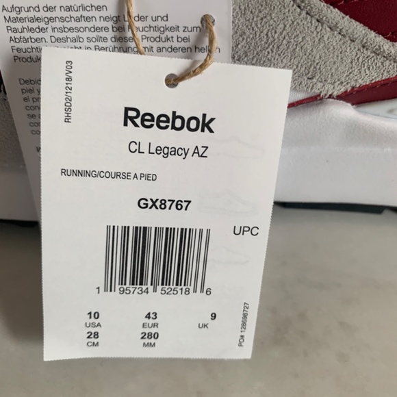 REEBOK CLASSICS LEGACY AZ MENS sz: 10 - Picture 10 of 10